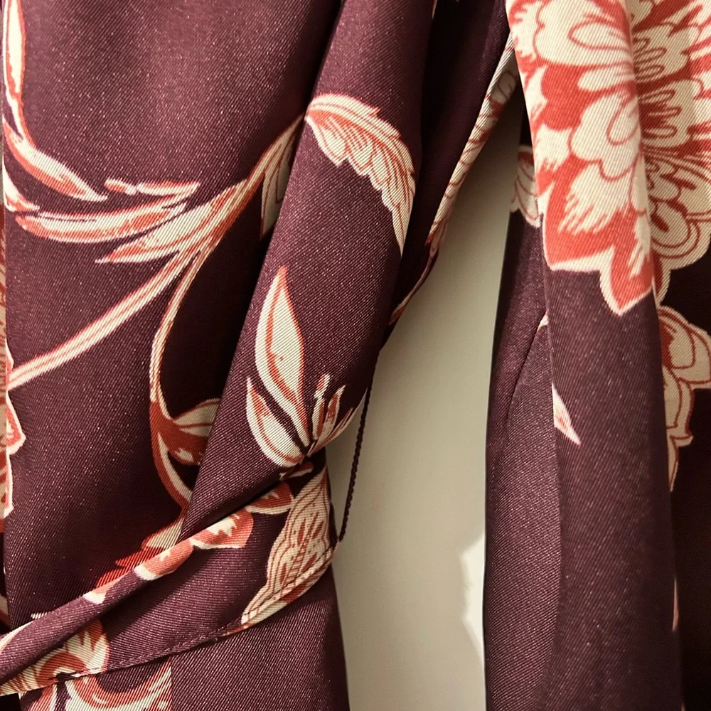 Ann Taylor Burgundy Floral Dress - Picture 4 of 6